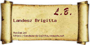 Landesz Brigitta névjegykártya